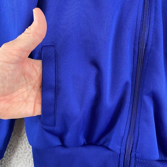 Nike Jacket Womens Medium Blue Athletic Dept Track Mock Neck Full Zip Up Active* - Picture 5 of 12